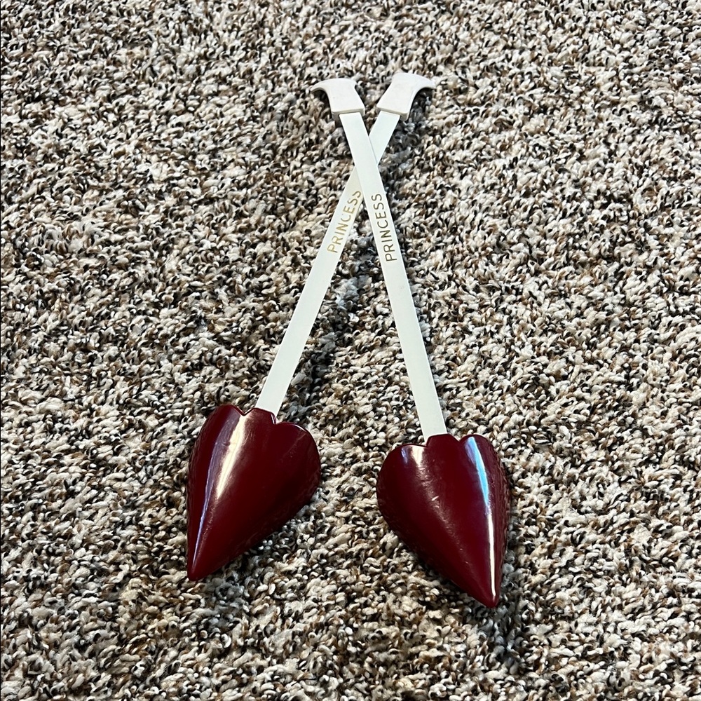 Prince Maroon Heart-Shaped Closet Hooks